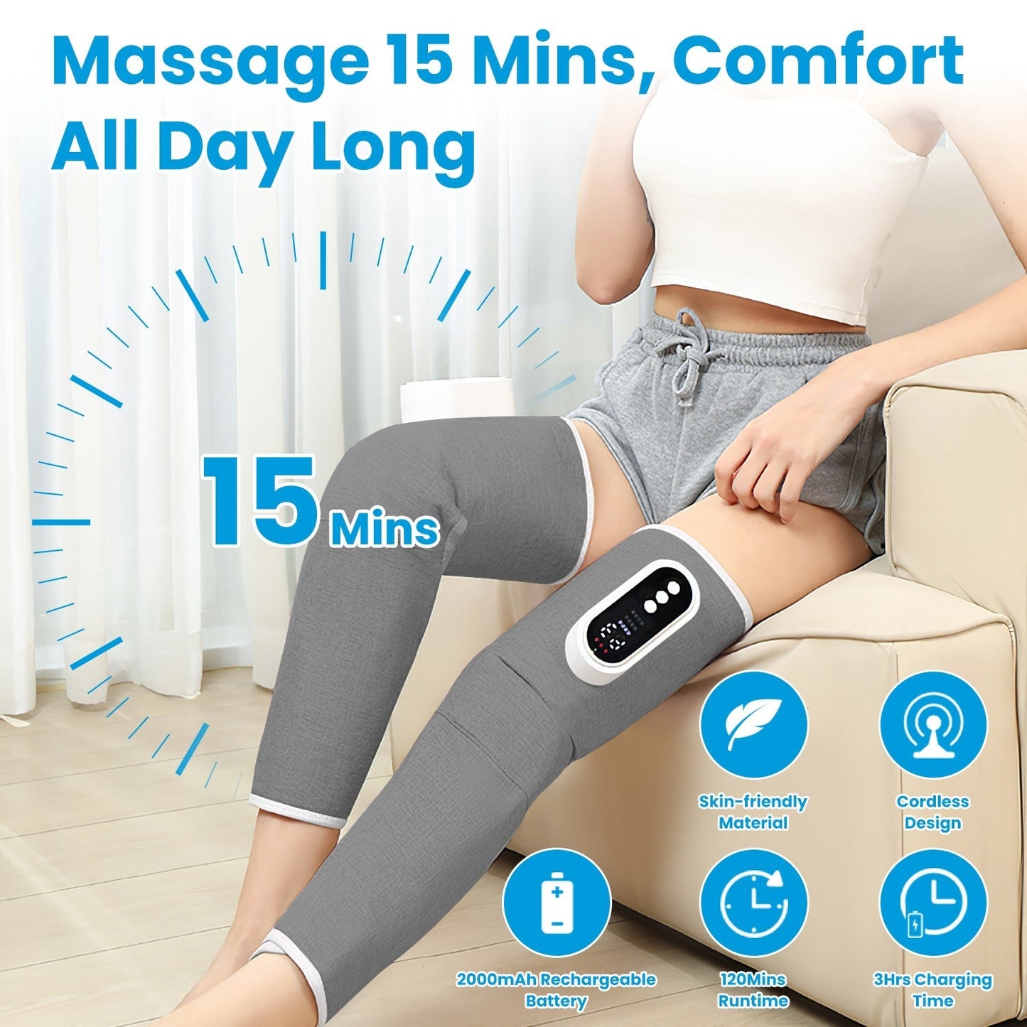 Cordless Air Compression Leg Massager