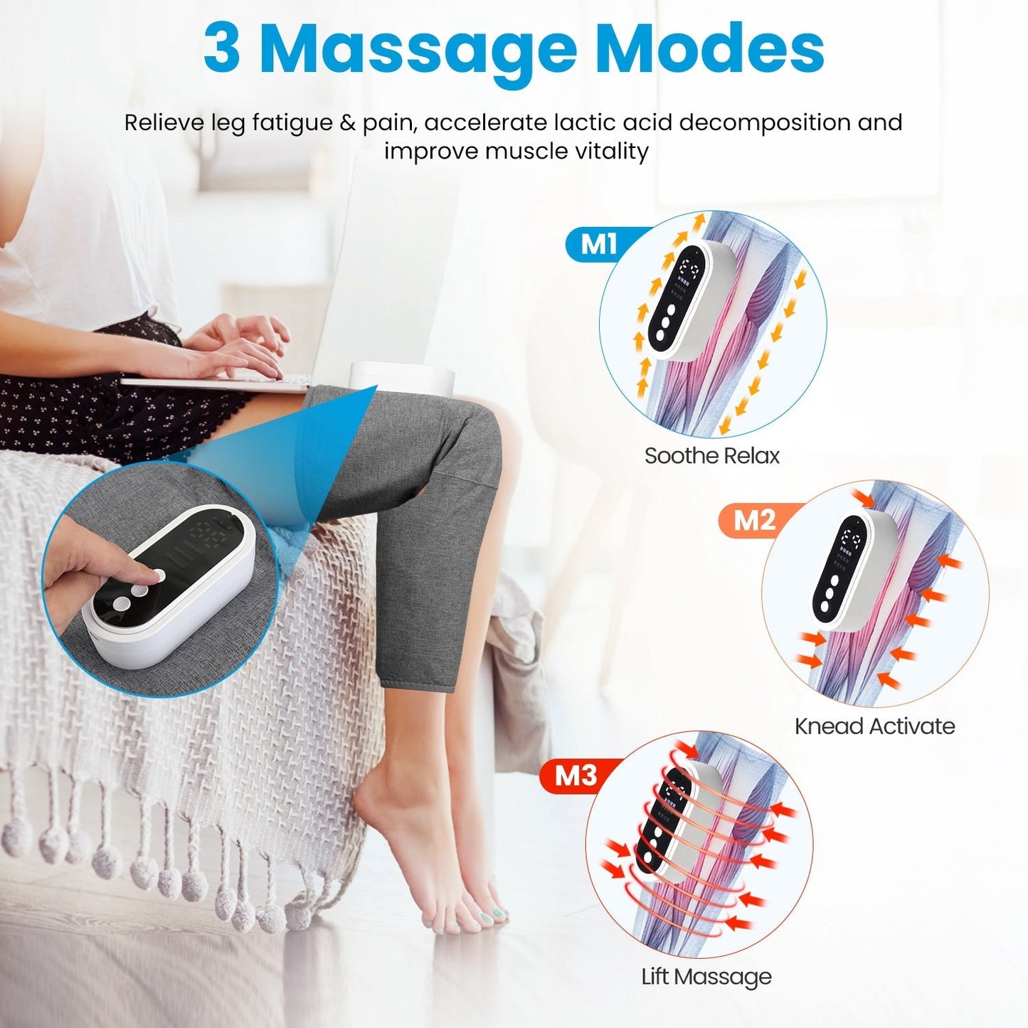 Cordless Air Compression Leg Massager