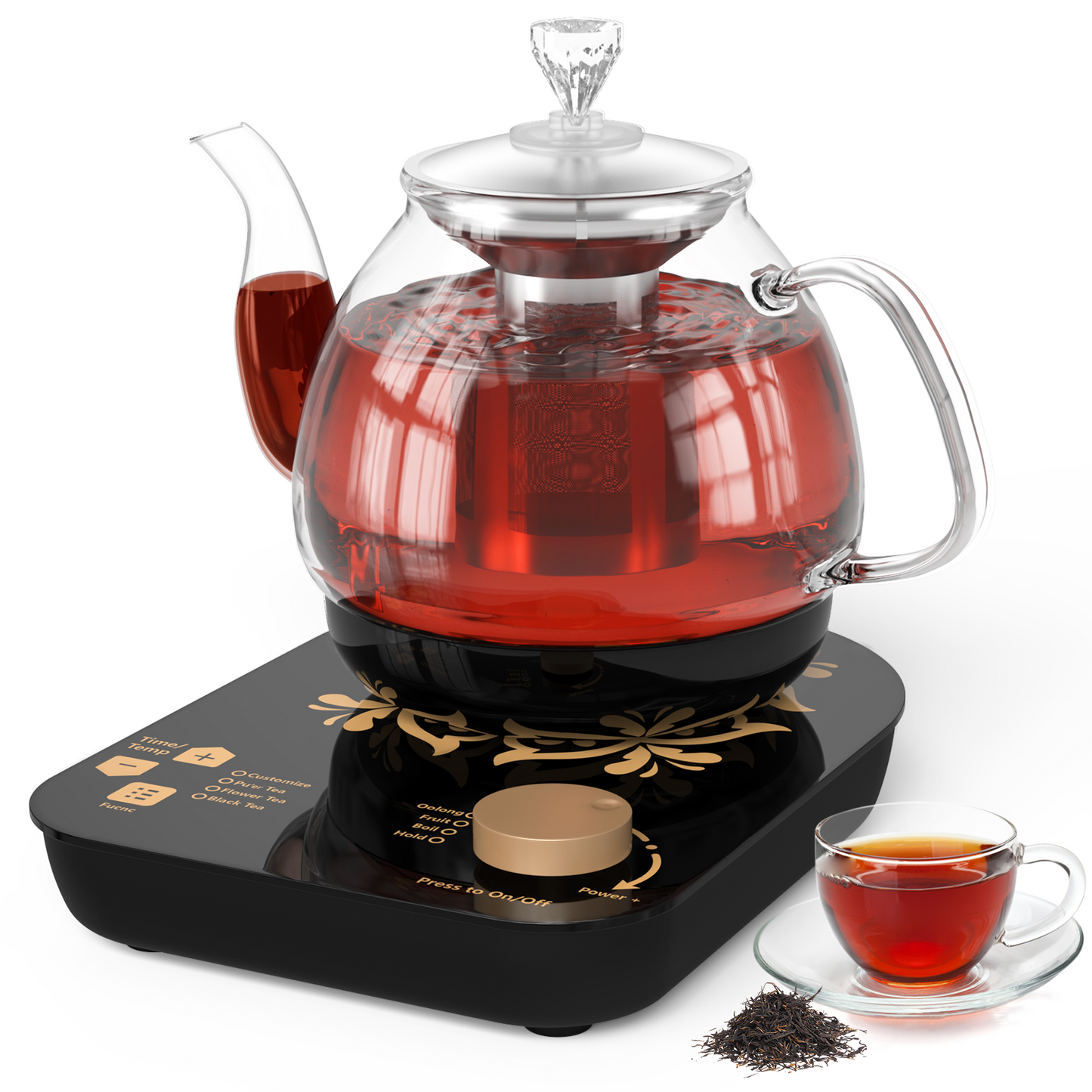 Compact Tea Maker Electric Glass Kettle