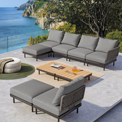 Patio Sofa and Adjustable Recliner