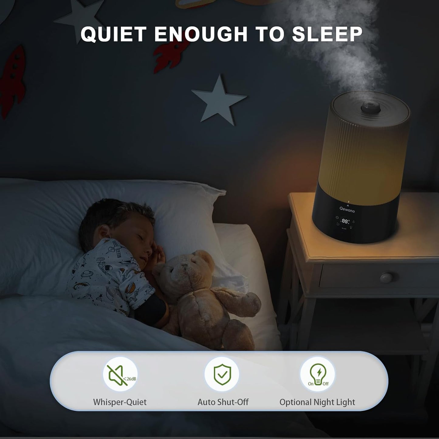 4L Top Fill Ultrasonic Cool Mist Humidifier