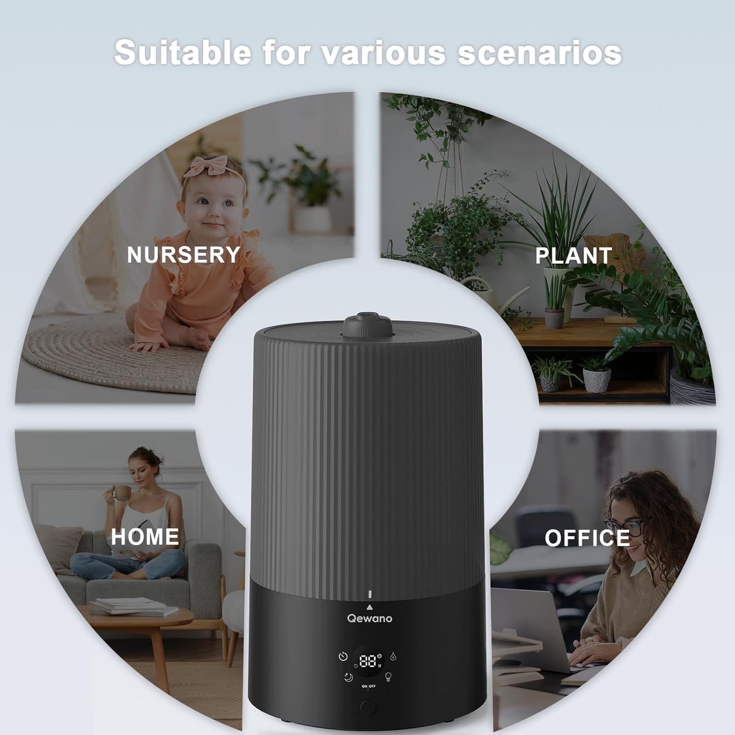 4L Top Fill Ultrasonic Cool Mist Humidifier