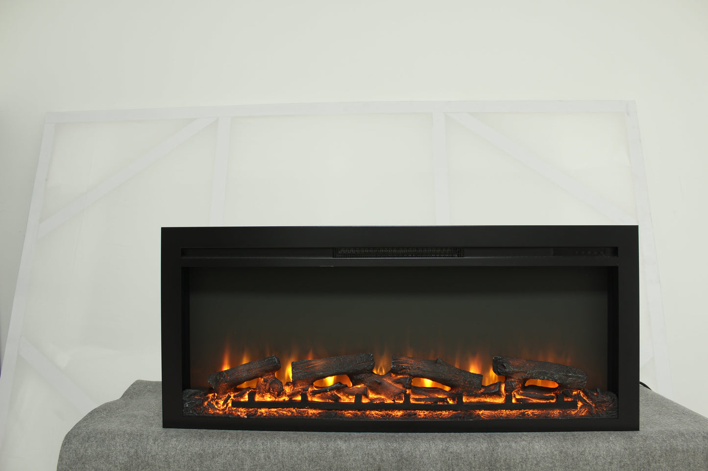 44 inch wall recessed electric fireplace