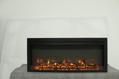 44 inch wall recessed electric fireplace