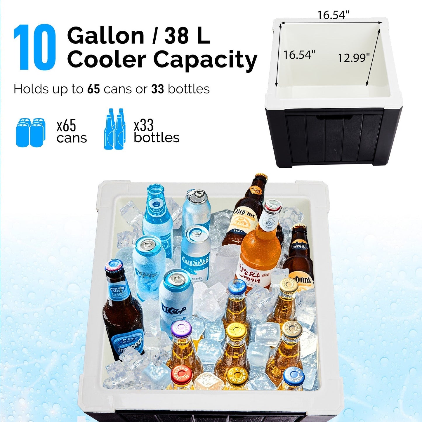 Portable Ice Chest with Built-in Handle