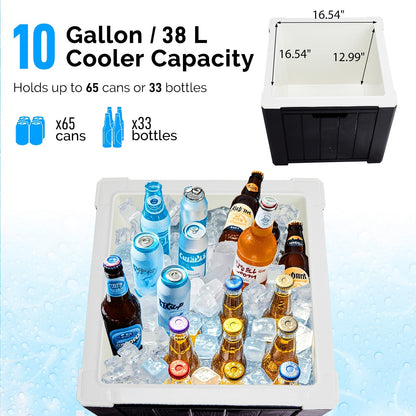 Portable Ice Chest with Built-in Handle