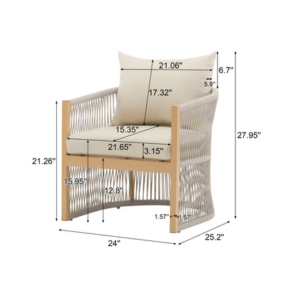 Cushioned patio lounge chair, view 5