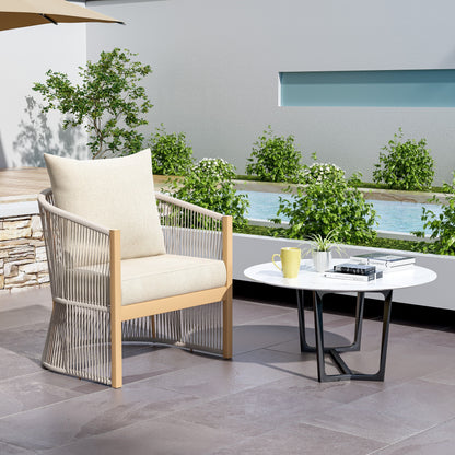 Modern Curved Aluminum Lounge Chair