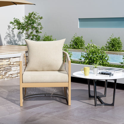 Cushioned patio lounge chair, view 3