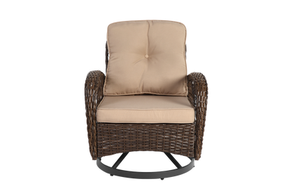 3 Pieces Outdoor Swivel Rocker Set