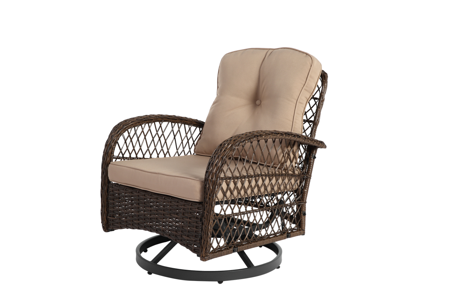 3 Pieces Outdoor Swivel Rocker Set