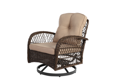 3 Pieces Outdoor Swivel Rocker Set