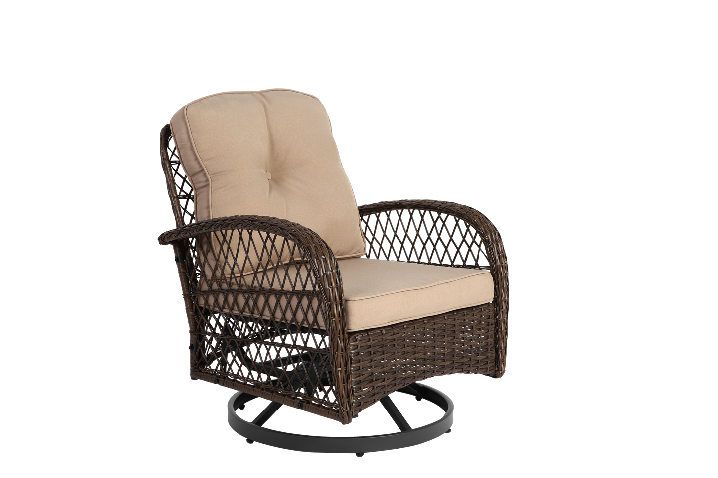 3 Pieces Outdoor Swivel Rocker Set