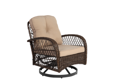 3 Pieces Outdoor Swivel Rocker Set