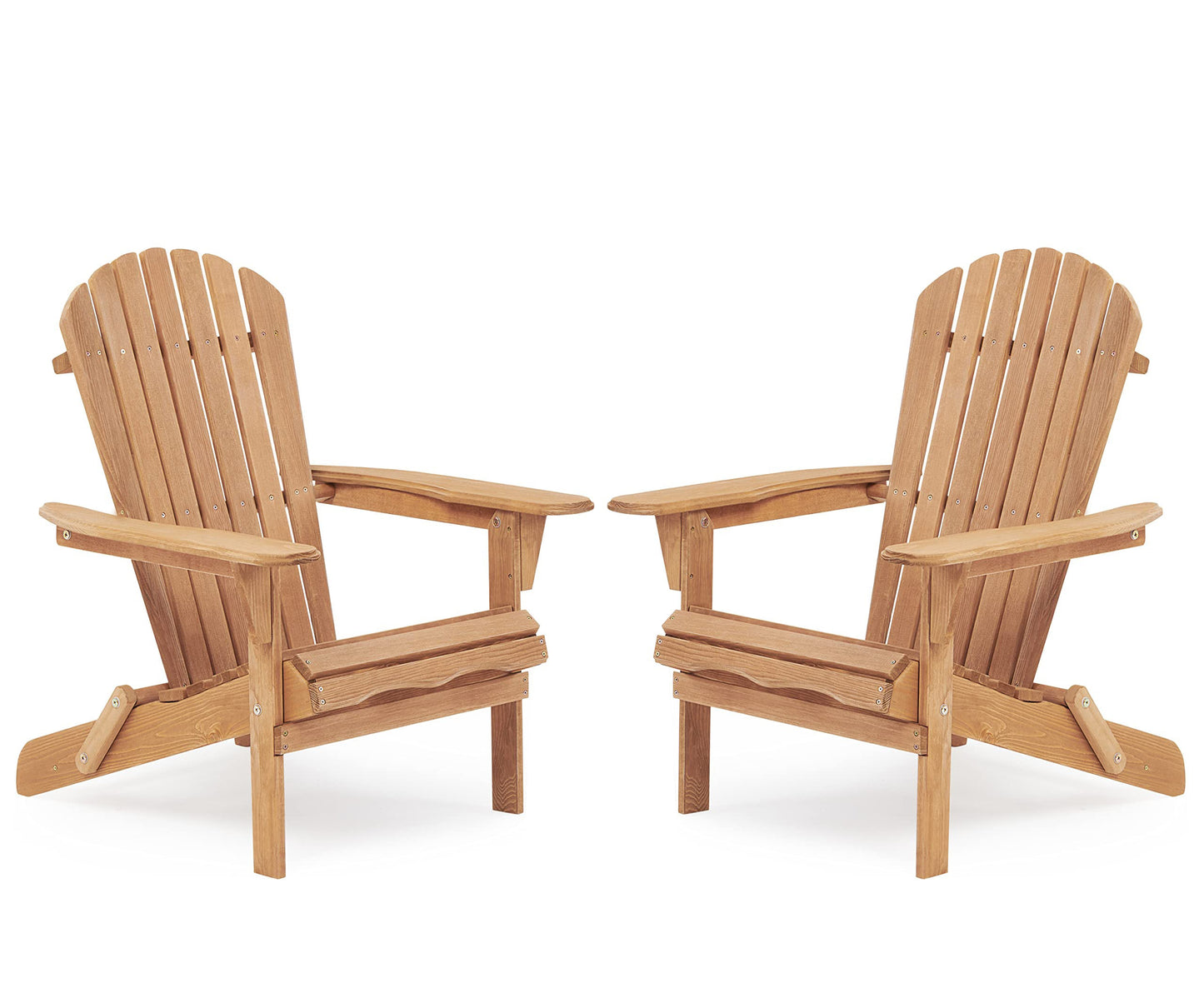 Wooden Outdoor Folding Adirondack Chair Set