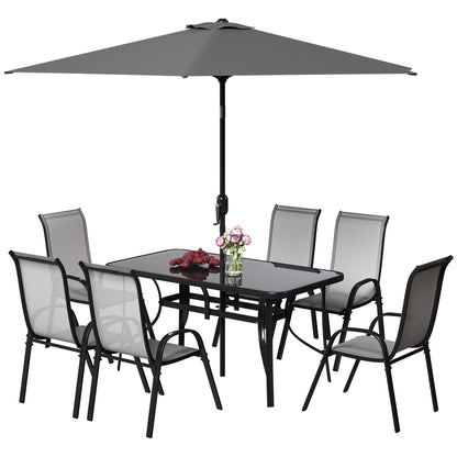 Outdoor Dining Set With Umbrella
