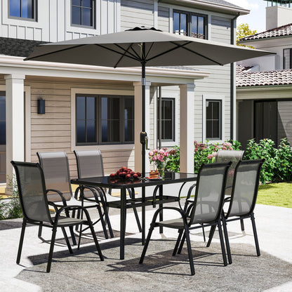 Outdoor Dining Set With Umbrella