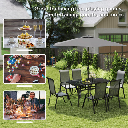 Outdoor Dining Set With Umbrella
