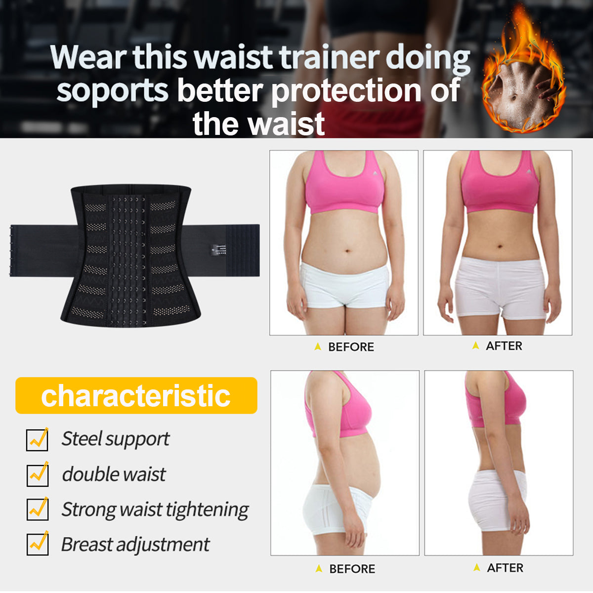 Tummy Control Sport Workout Body Shaper