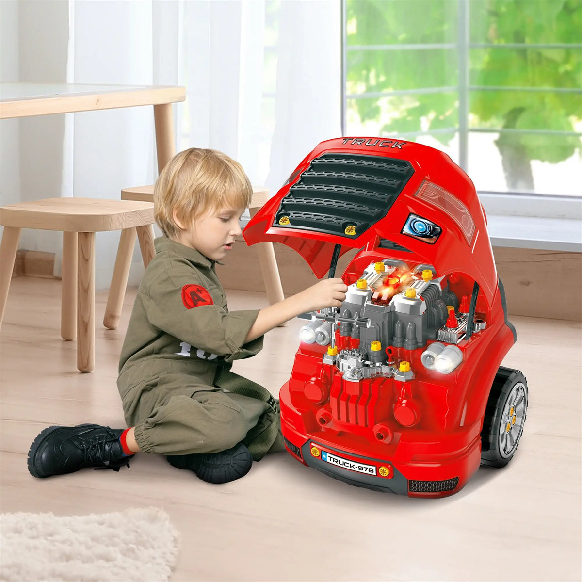Mechanic Repair Truck Set-Red