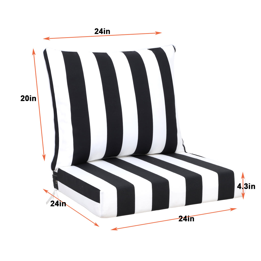 2 PCS Outdoor Deep Seat Patio Furniture