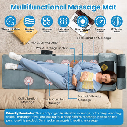 Full Body Electric Massage Mat with Heat