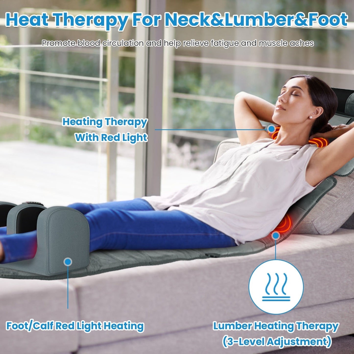 Full Body Electric Massage Mat with Heat