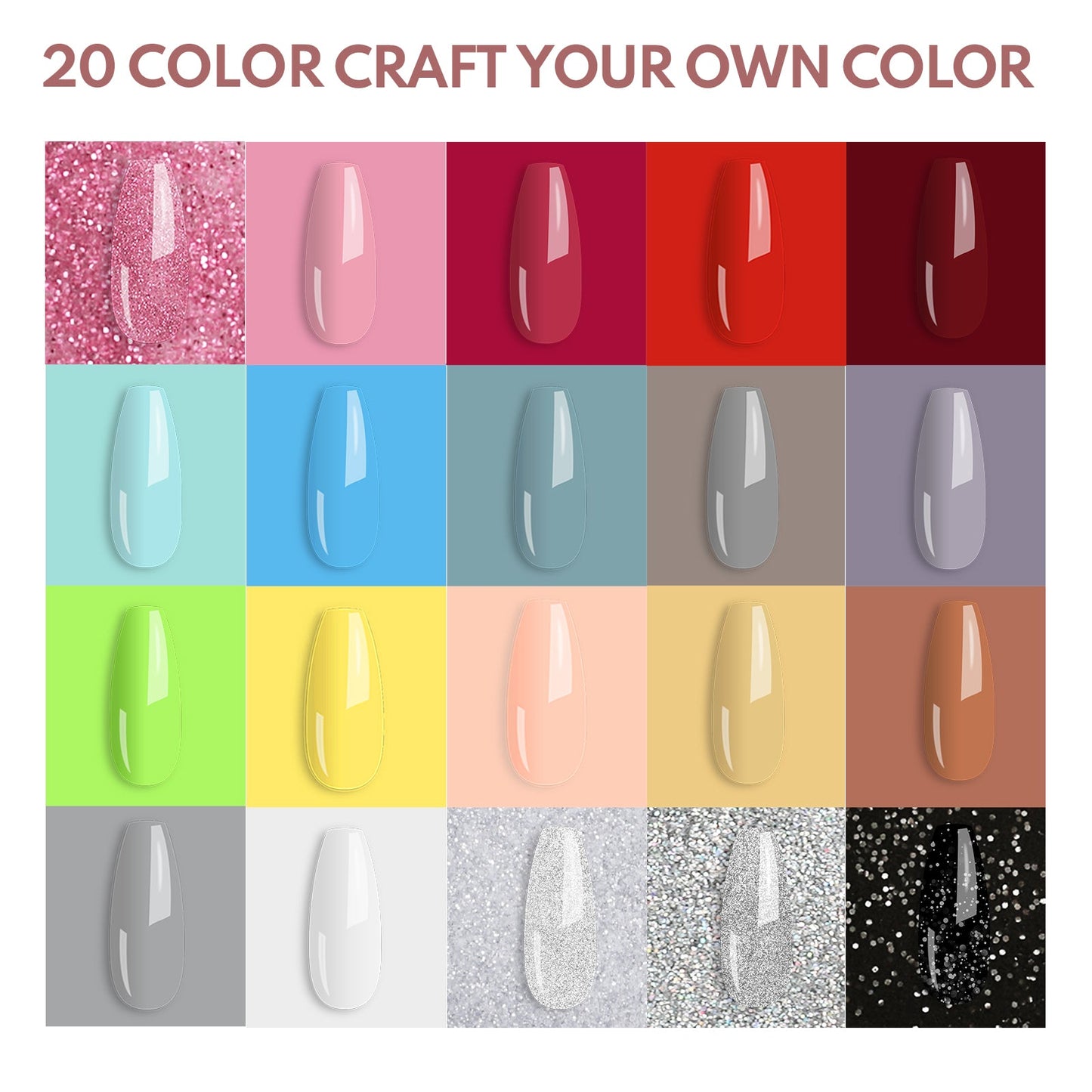 20pc Acrylic Nail Kit