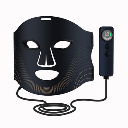 Cordless LED Face Mask for Wrinkle & Acne- Black