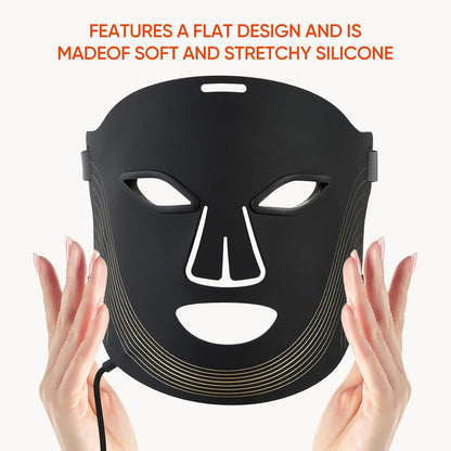 Cordless LED Face Mask for Wrinkle & Acne- Black