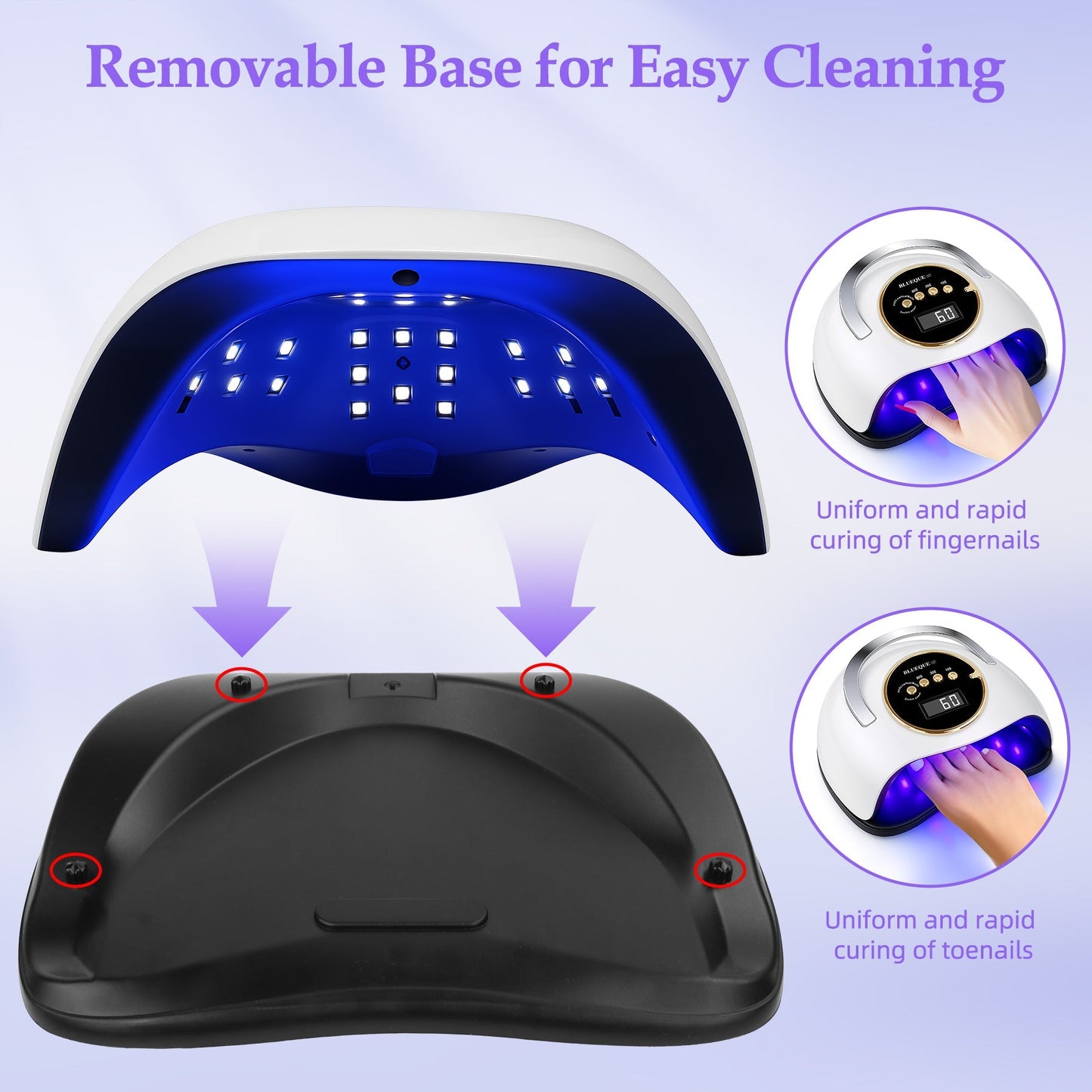 180W UV LED Nail Lamp - White