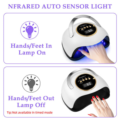 180W UV LED Nail Lamp - White