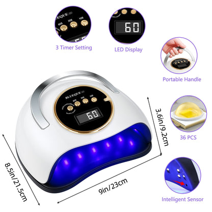 180W UV LED Nail Lamp - White