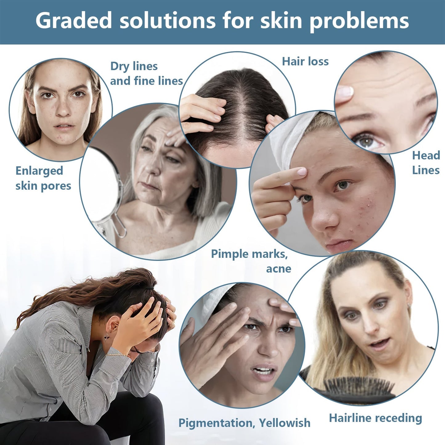 Electric Microneedle Derma Roller Pen -Grey