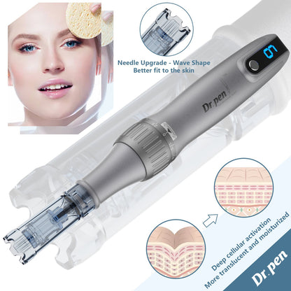 Electric Microneedle Derma Roller Pen -Grey