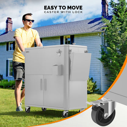 80QT COOLER CART