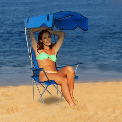 Foldable Beach Canopy Chair Sun Protection Camping Lawn Canopy Chair