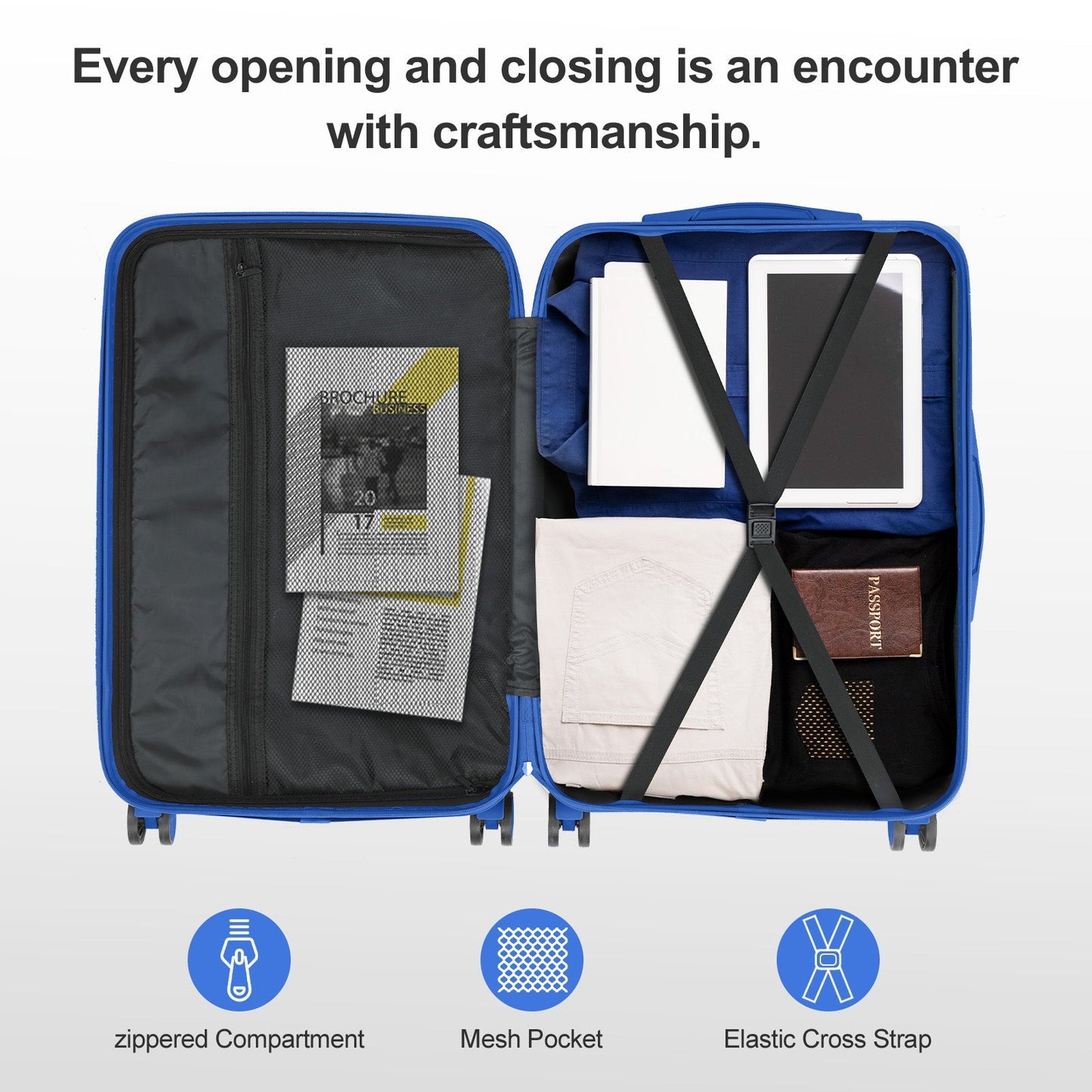 4pcs Premium ABS Luggage Set