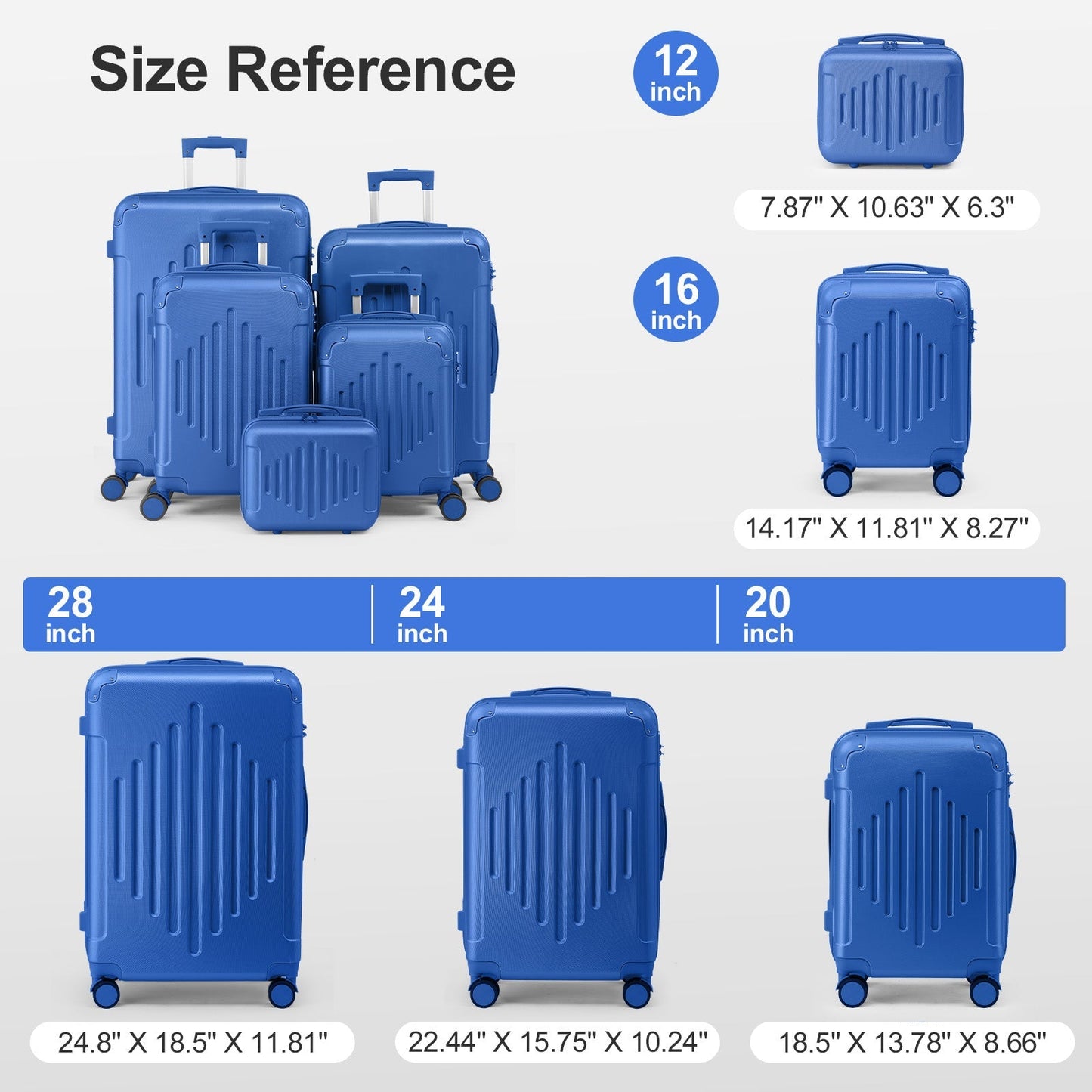 2-Piece ABS Luggage Set