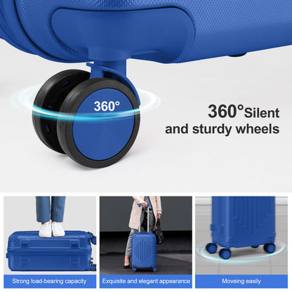 Navy ABS luggage set, view 7