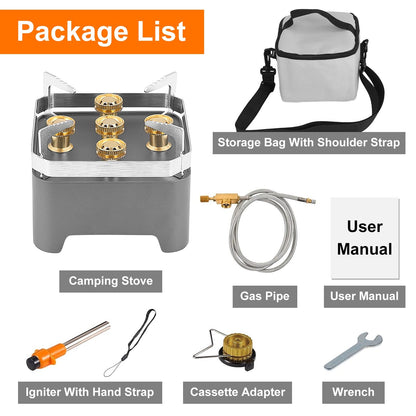 Portable Camping Stove With Cassette Adapter
