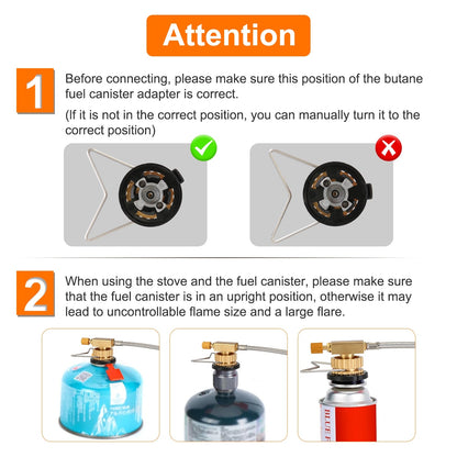 Portable Camping Stove With Cassette Adapter