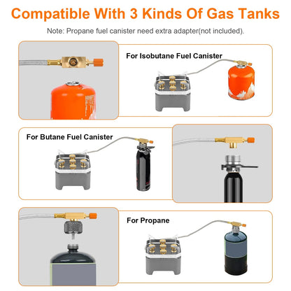Portable Camping Stove With Cassette Adapter