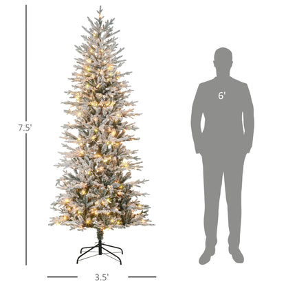 7.5 ft snowy Christmas tree, view 2