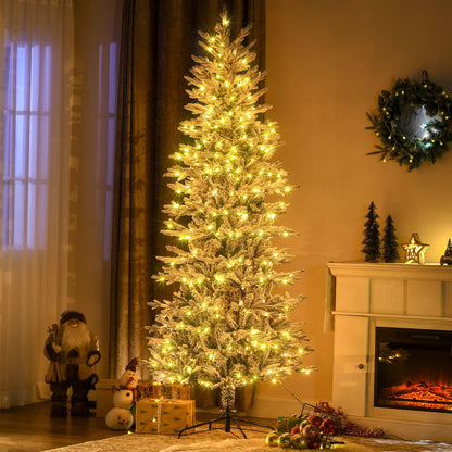 7.5 ft pre-lit snowy Christmas tree with 350 lights