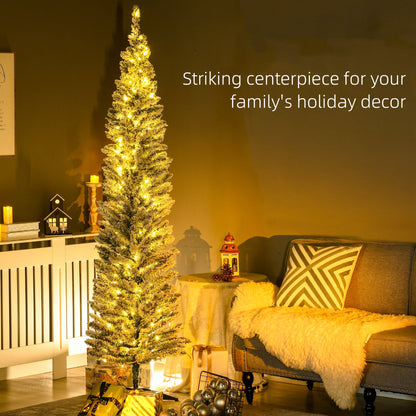 Pre-lit pencil tree, view 3