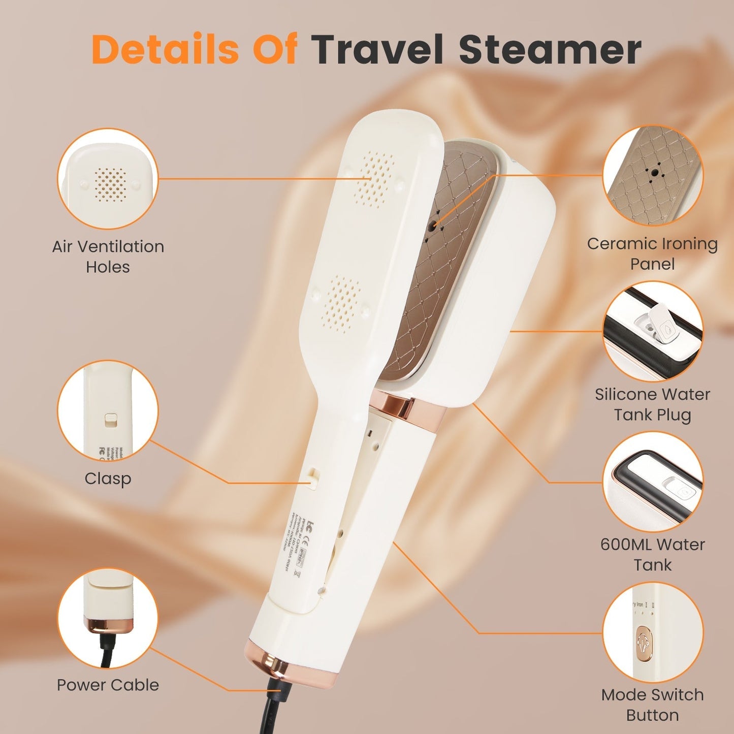 3 in 1 Travel Steamer for Clothes