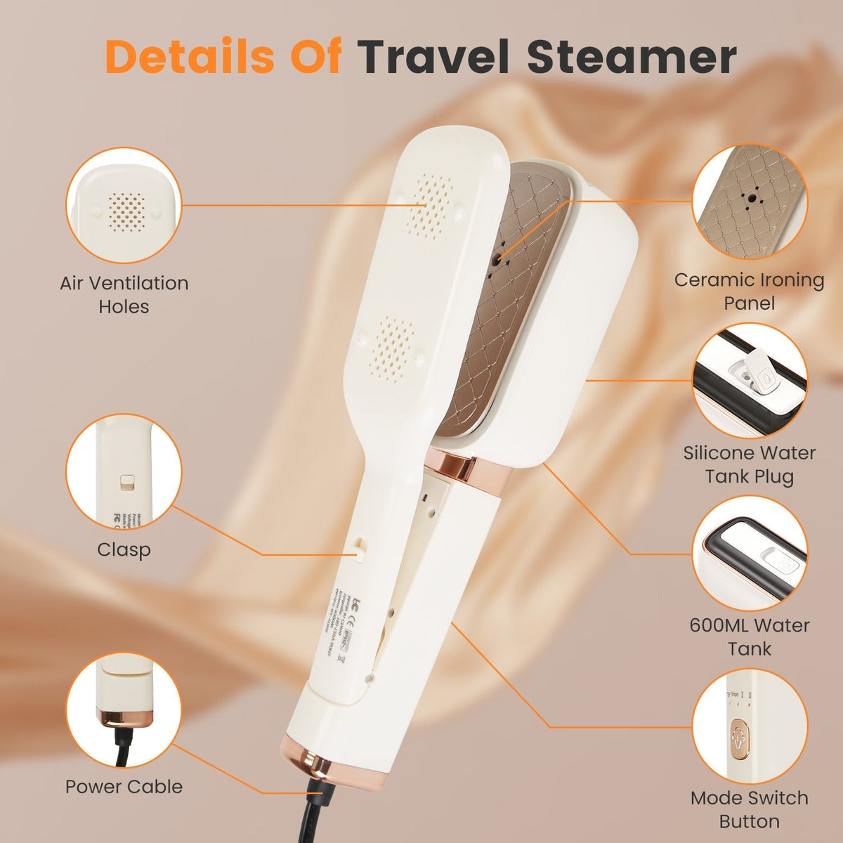 3 in 1 Travel Steamer for Clothes