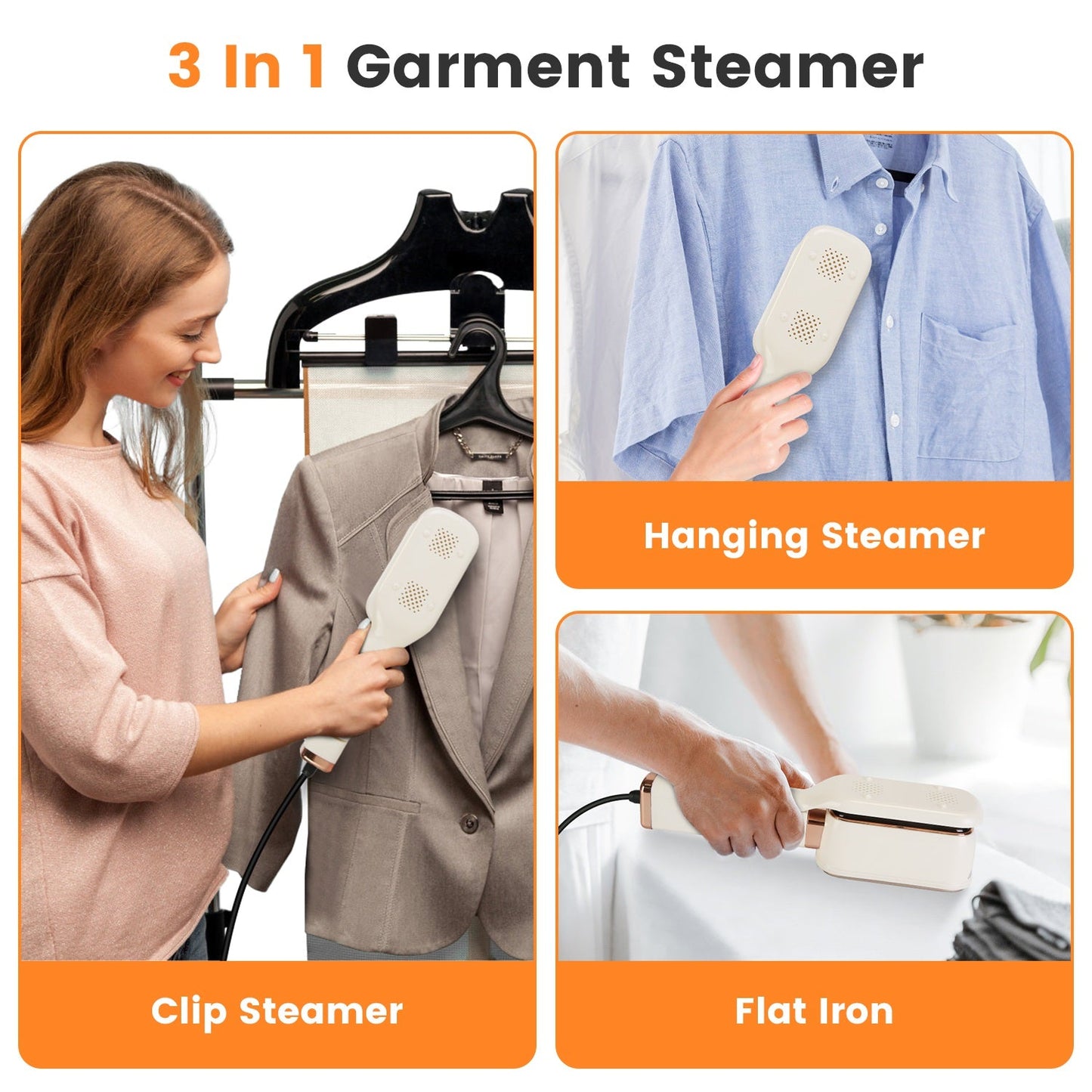 3 in 1 Travel Steamer for Clothes