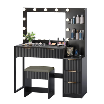 Black particleboard with a melamine finish